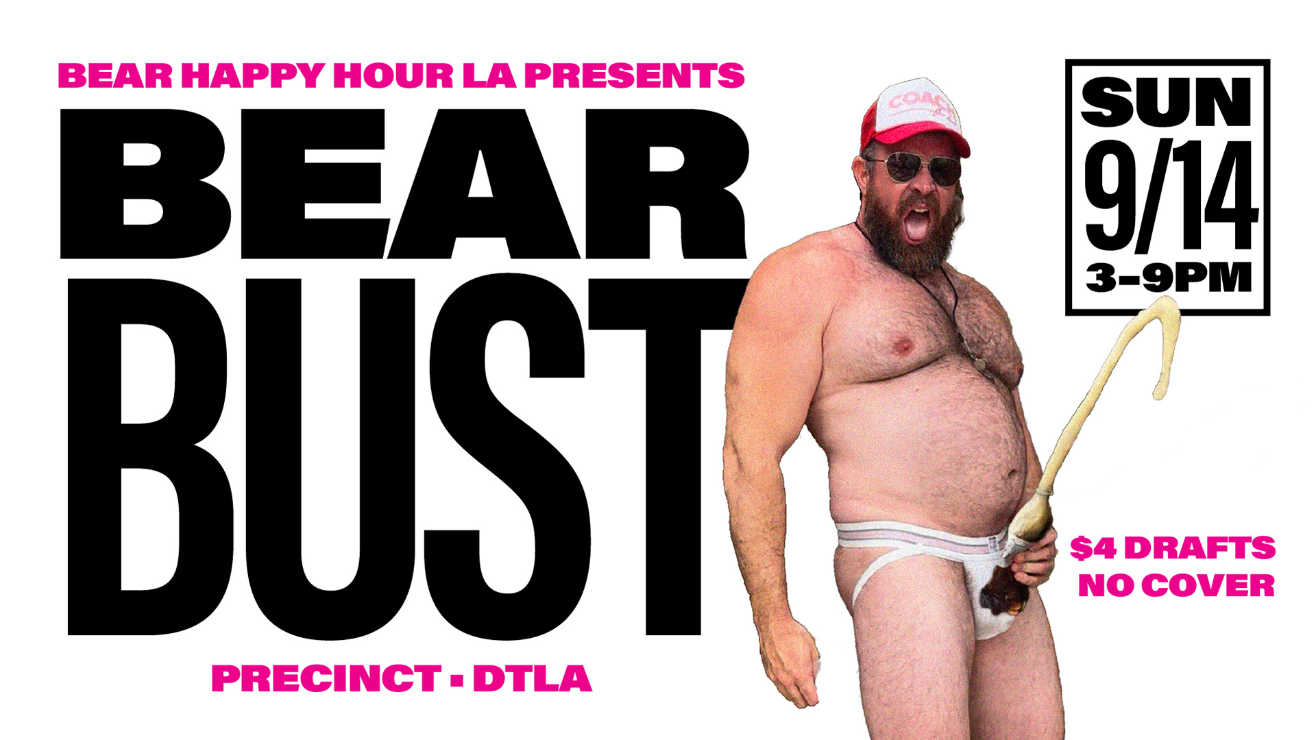 bear bust TV screen