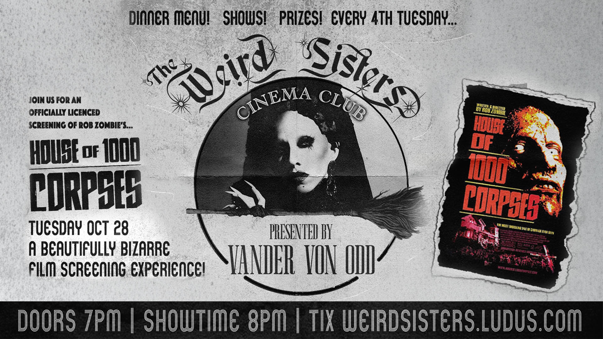 OCTWeirdSisters wide PrecinctFlyer