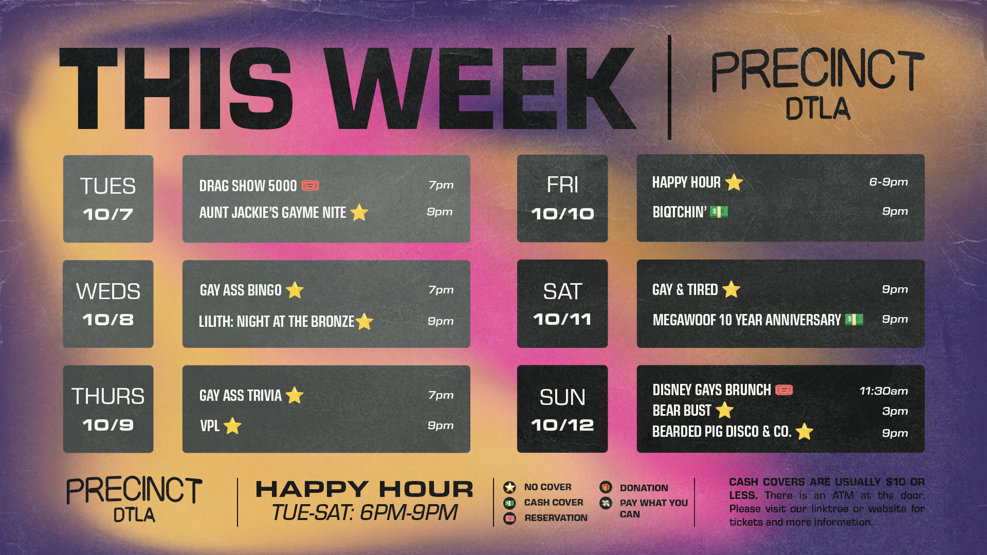 this week at precinct wide oct 7